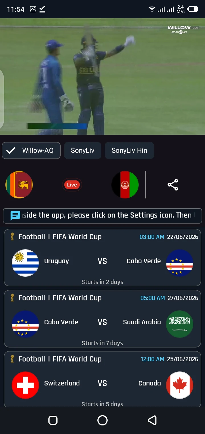 Falcon Cast streaming on Firestick